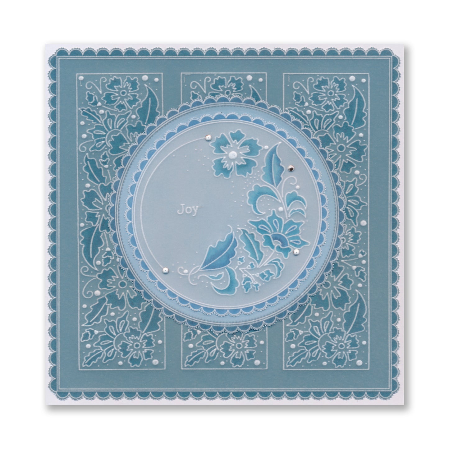 Barbara's Joy - Floral Crescent & Panel A5 Groovi Plate