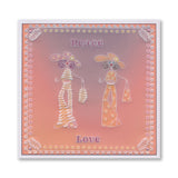 Barbara's SHAC Hippie Chicks A4 Stamp Set & A5 Groovi Plate