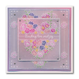 Jazz's Sending Love and Joy - Floral Panels A6 Square Groovi Plate
