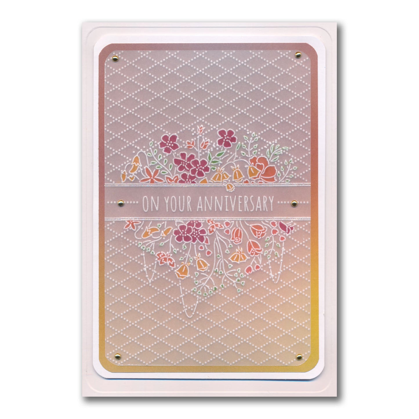 Jazz's On Your Anniversary - Floral Panels A6 Square Groovi Plate