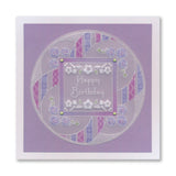 Tina's Happy Birthday Rosie Doodles All in One A5 Square Groovi Plate