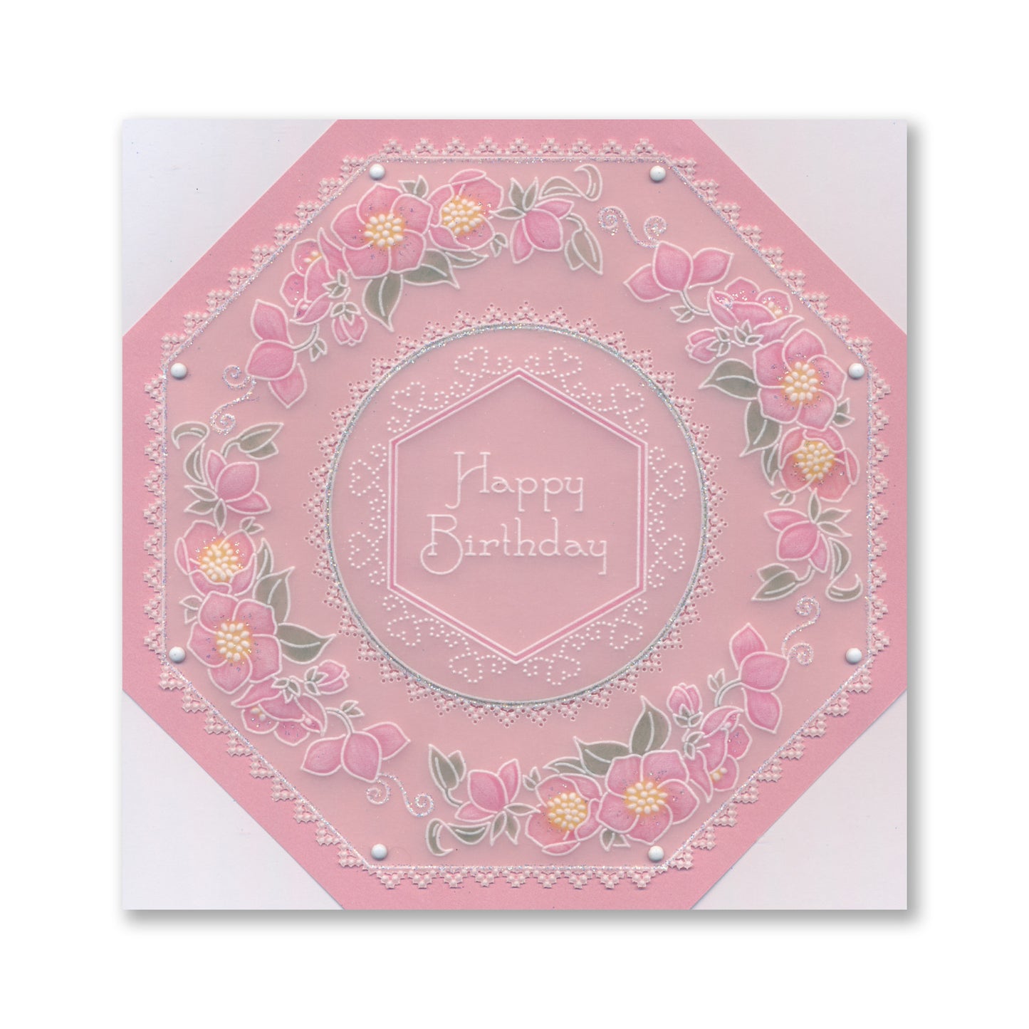 Linda's Floral Shape - Hellebore Hexagon Midi Groovi Plate
