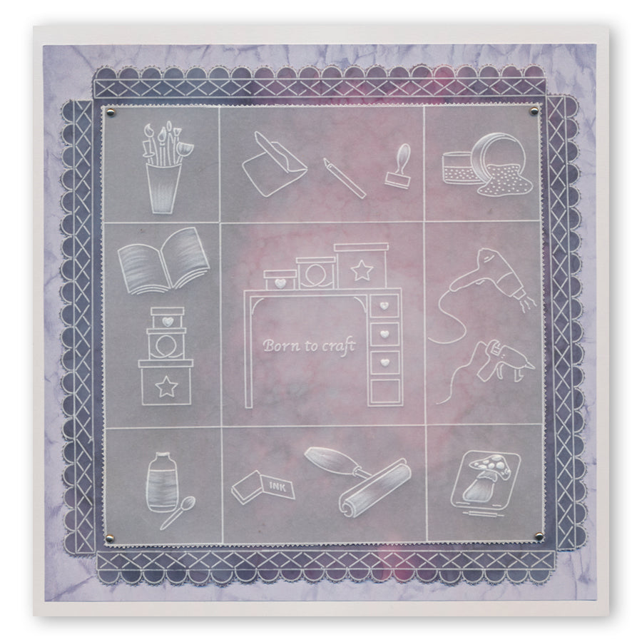 Hobbies & Pastimes - Crafting A5 Square Groovi Plate