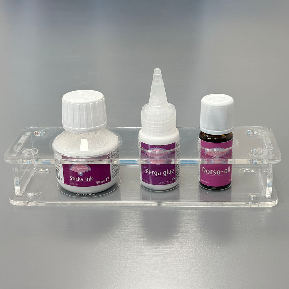 Pergamano Pot Holder with Sticky Ink, Perga Glue & Dorso Oil