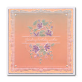 Jazz's Floral Panels A6 Square Groovi Plate Collection
