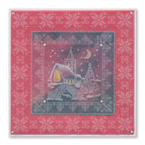 Linda's Dotty Cross-Stitch Christmas Layering Frame A4 Square Groovi Plate