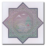 Linda's Japanese Pagoda Layering Frame A4 Square Groovi Plate