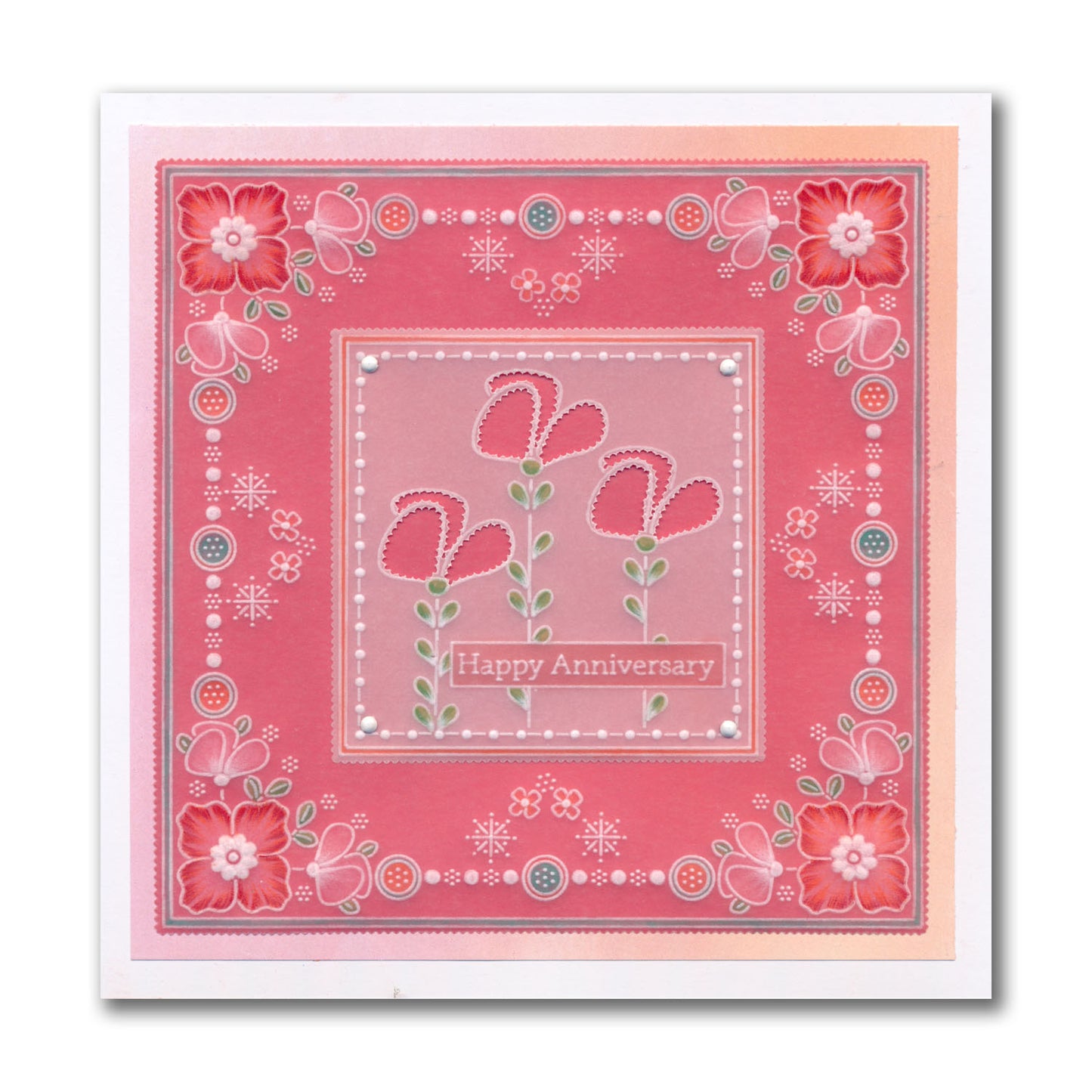 Floral Layering Parchlets A6 Square Groovi Plate Quartet