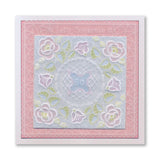 Linda's Richelieu Lace Camellia A5 Square Groovi Plate