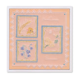 Linda's 123 - Dandelion, Corn & Harebells A5 Square Groovi Plate