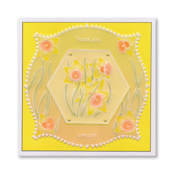 Piastra Per Goffratura Groovi - Happy Birthday A5 | 148x148 Mm | Acrilico Per Incisione Su Pergamena | Craft Fai Da Te Biglietti Auguri
