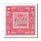 Tina's Pretty Poppy Parchlet A6 Square Groovi Plate