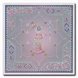 Linda's Japanese Pagoda Layering Frame A4 Square Groovi Plate