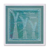 Barbara's SHAC Vases & Foliage A5 Square Groovi Plate