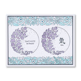 Barbara's Strength - Floral Crescent - Two Way Overlay A6 Stamp Set