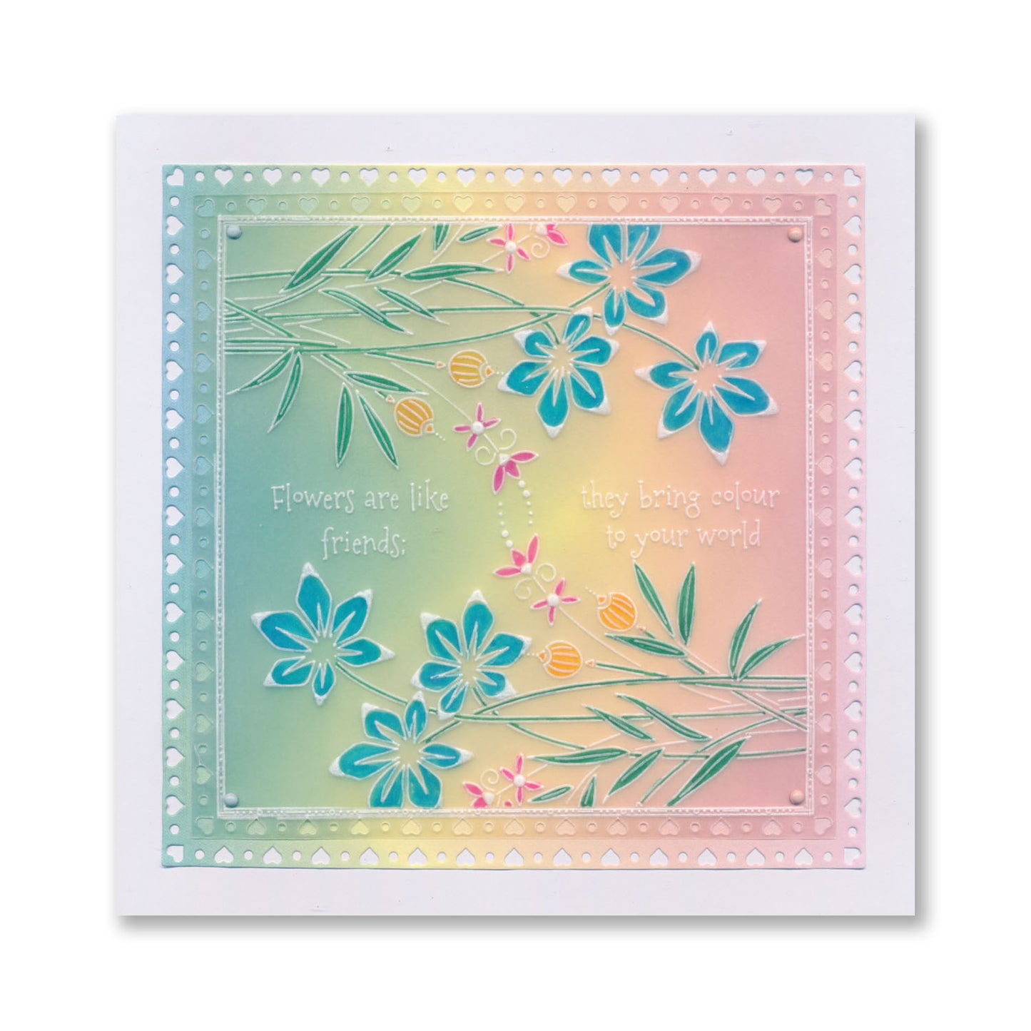 Winter Floral Spray A6 & Spacer Groovi Plate Trio