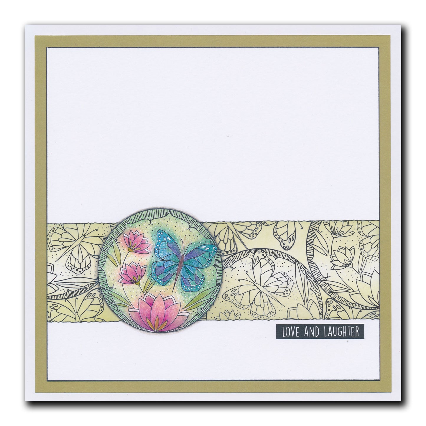 Barbara's SHAC Peace - Japanese 2 Way Overlay Flowers & Butterflies Stamp, Mask & Stencil Duo