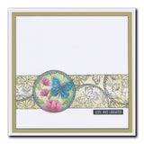 Barbara's SHAC Peace - Japanese 2 Way Overlay Flowers & Butterflies Stamp, Mask & Stencil Duo