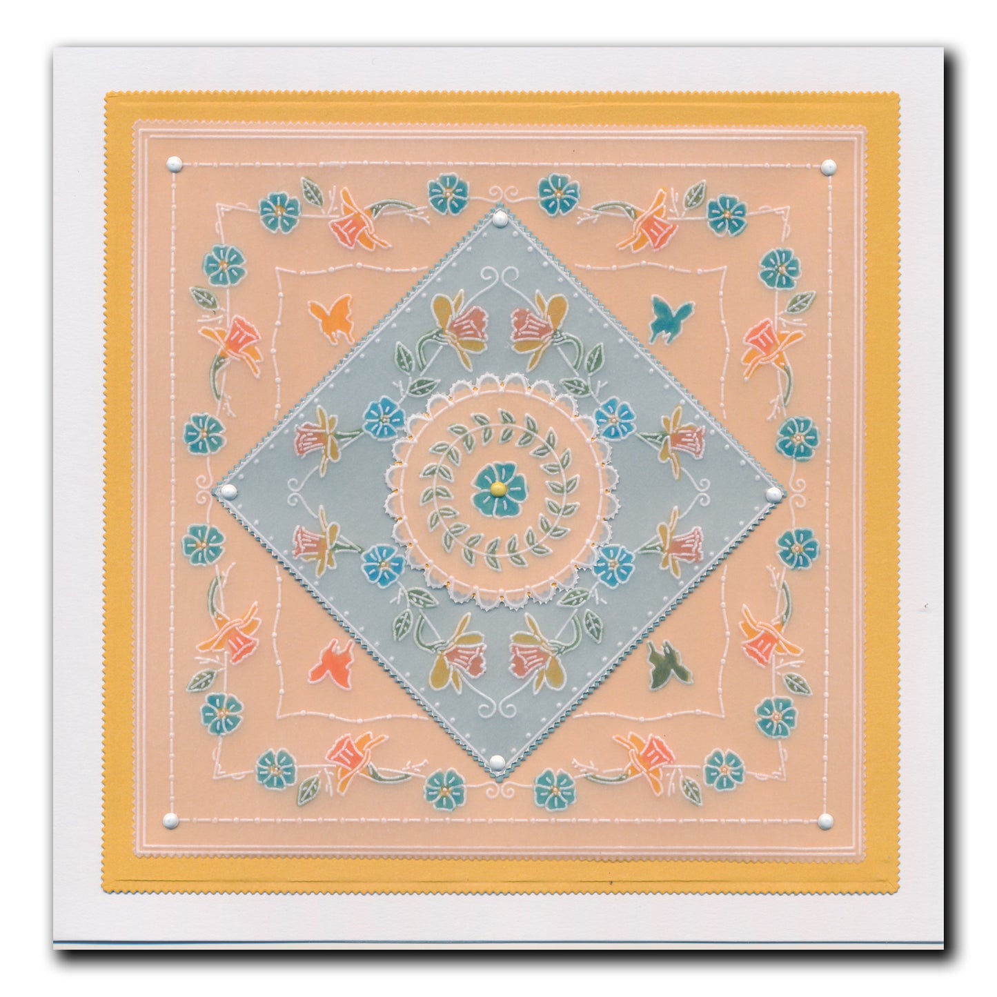 Jazz's Spring Daffodils Frame A5 Square Groovi Plate