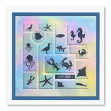 Abstract Layout 3 7" x 7" Stencil Duo