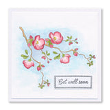 Barbara's SHAC Japonica Floral Panels Stamp, Mask & Stencil Trio