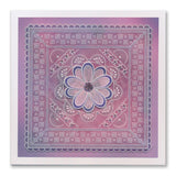 Tina's Buttercups & Fans Embroidery Parchlet A6 Square Groovi Plate