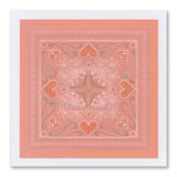 Tina's Hearts & Swirls Embroidery Parchlet A6 Square Groovi Plate