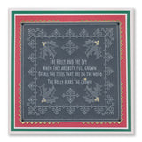 Linda's Dotty Cross-Stitch Christmas Layering Frame A4 Square Groovi Plate