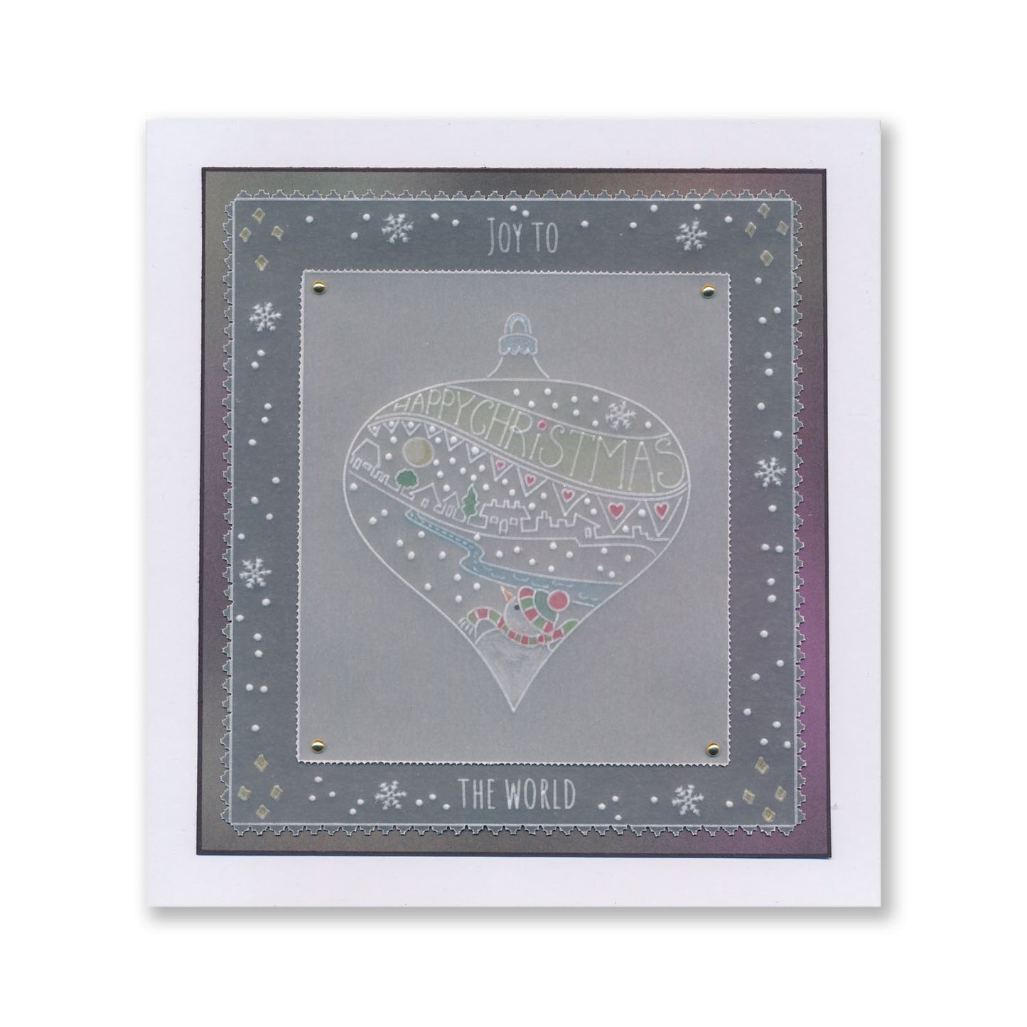 Barbara's Bijou Christmas Baubles A5 Groovi Plate