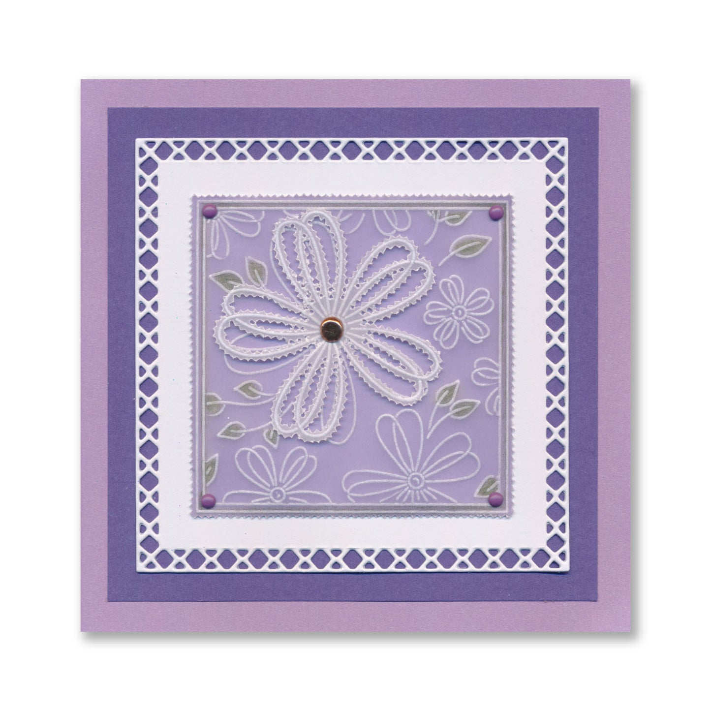 Tina's Floral Samplers A4 Groovi Plate Duo with 8x8 Rainbow River Designer Parchment