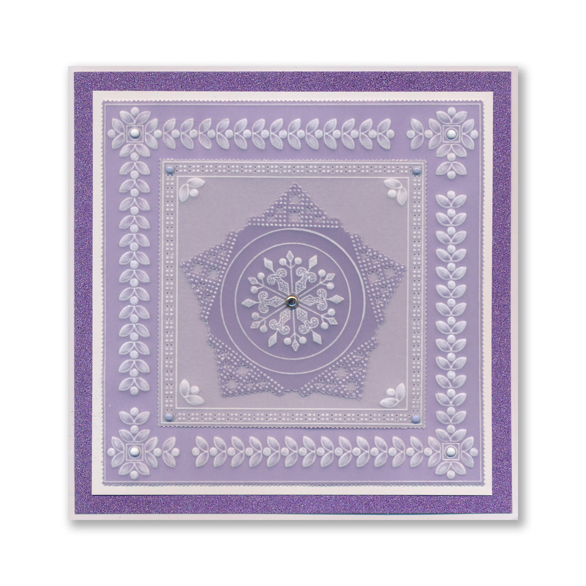 Tina's Snowflake & Mistletoe Christmas All in One A5 Square Groovi Plate