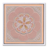 Tina's Floral Embroidery Parchlets A6 Square Groovi Plate Collection