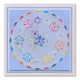 Tina's Springtime Flowers Hugs & Love A6 Groovi Plate