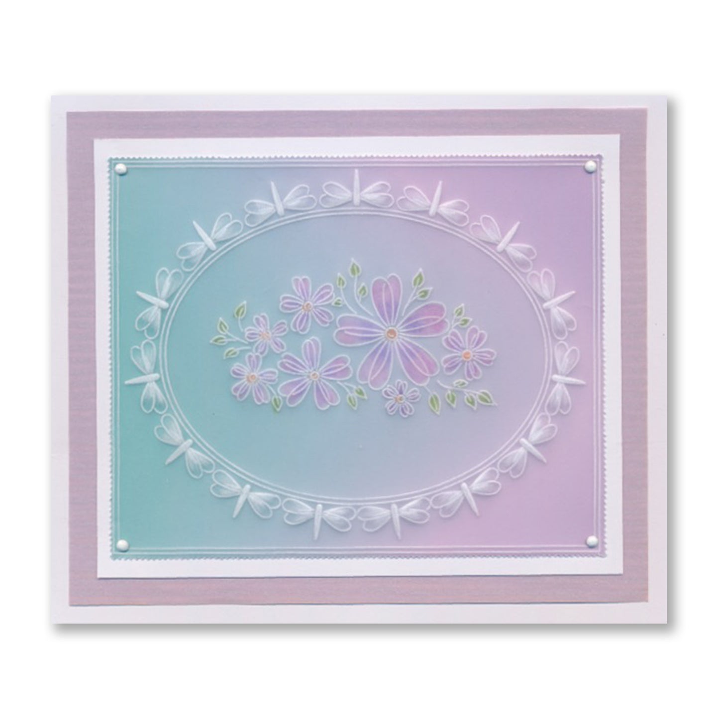 Tina's Springtime Flowers Happy Birthday A6 Groovi Plate