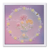 Tina's Springtime Flowers Celebrate Your Day  A6  + Spacer Groovi Plate Set