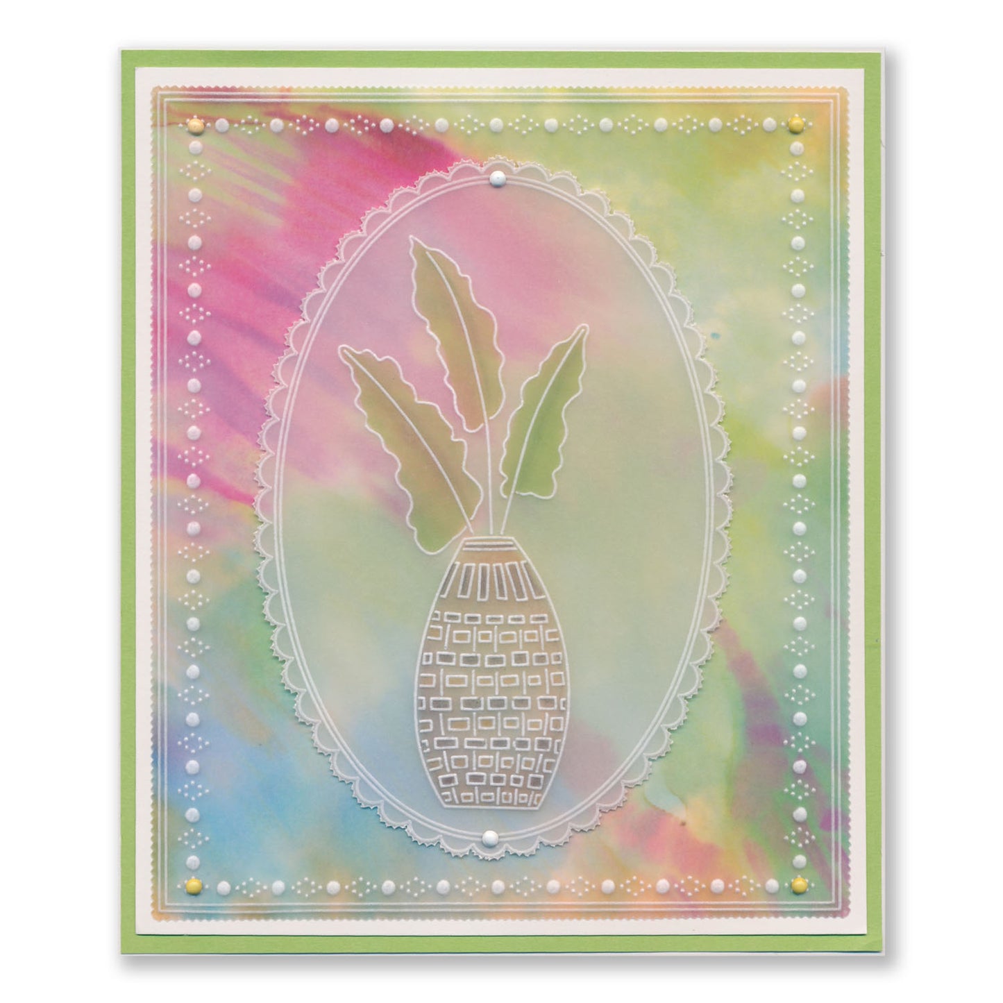 Barbara's SHAC Vases & Foliage A5 Square Groovi Plate