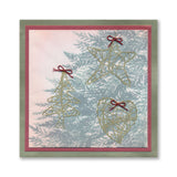 Wire Christmas Shapes A5 Square Stamp & Mask Set