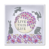 Barbara's Strength - Floral Crescent - Two Way Overlay A6 Stamp Set