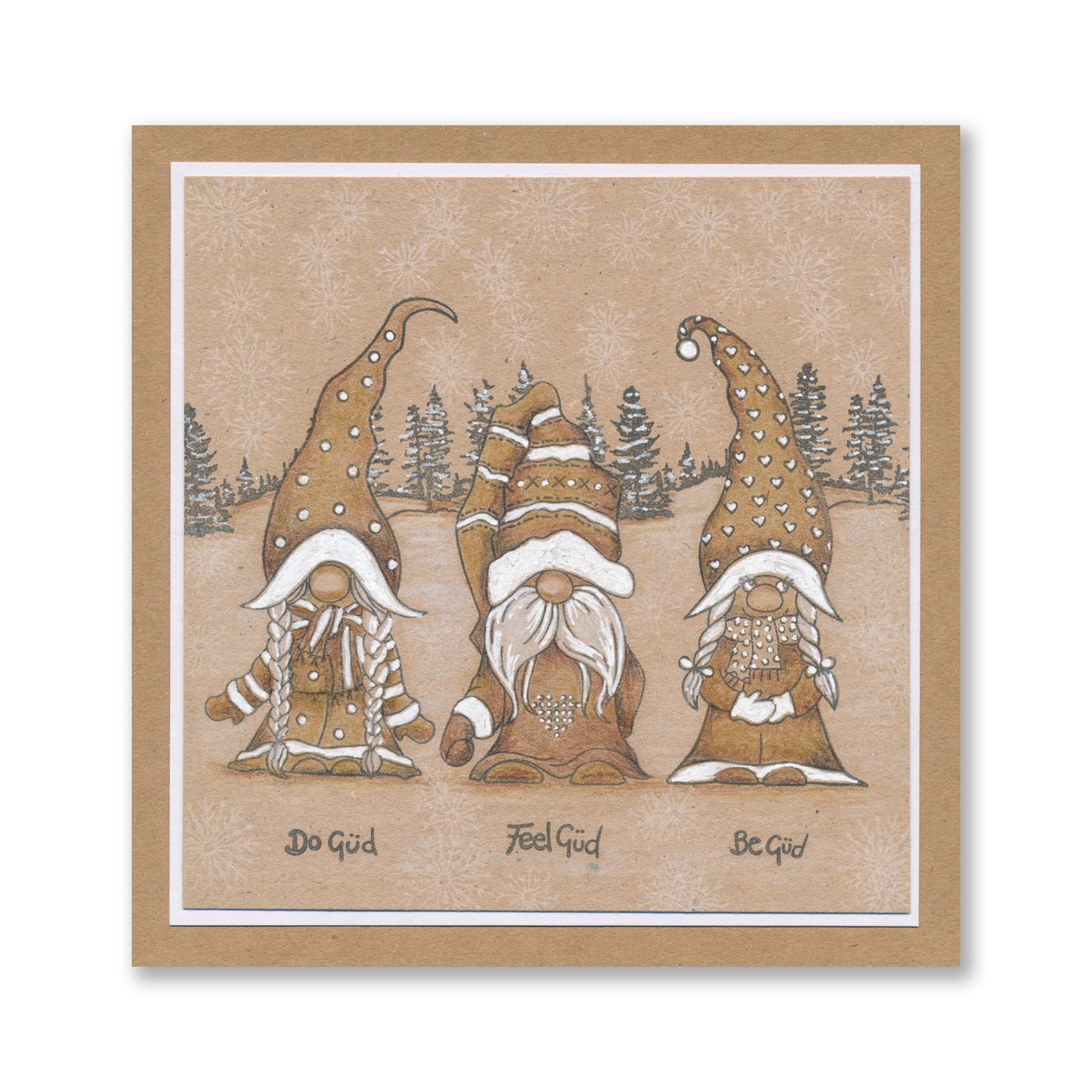 Barbara's Güd Gnomes A5 & A6 Square Stamp & Mask Duo