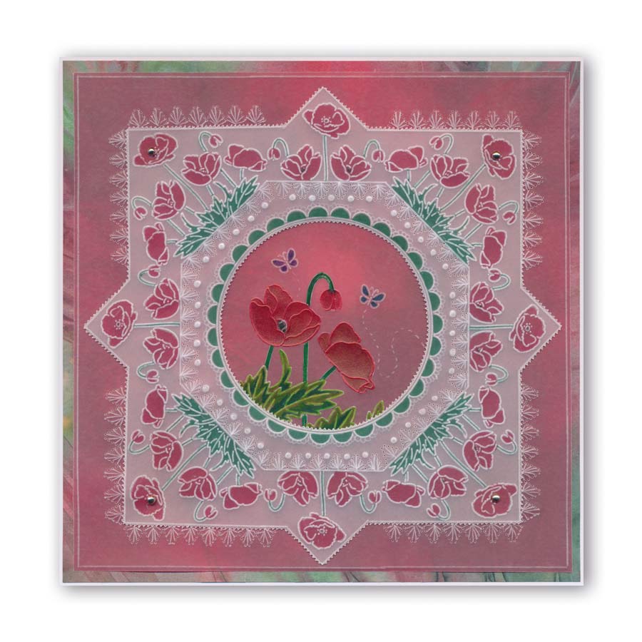 Linda's 123 - Wild Flowers A4 Square Groovi Plate