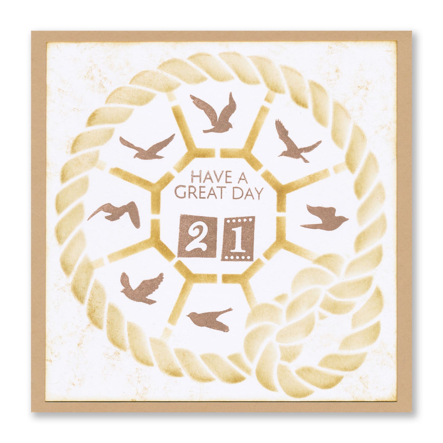 Block Print Numbers A6 Stamp Set