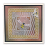 Linda's 123 - D Bumble Bee, Clover & Coneflower A5 Square Groovi Plate