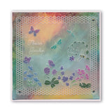 Linda's 123 - E Butterfly, Lavender & Mallow A4 Square Groovi Plate