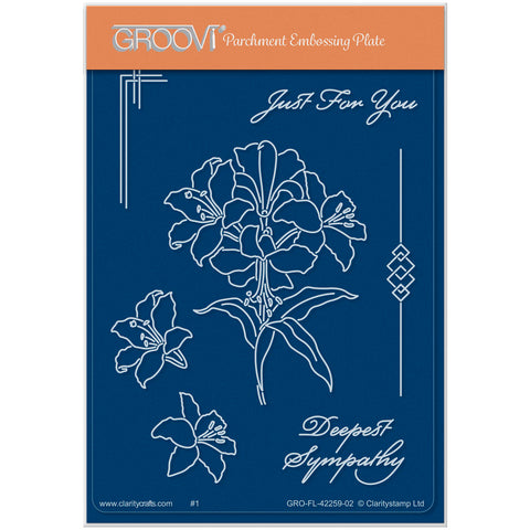 Linda's Lilies A6 Groovi Plate