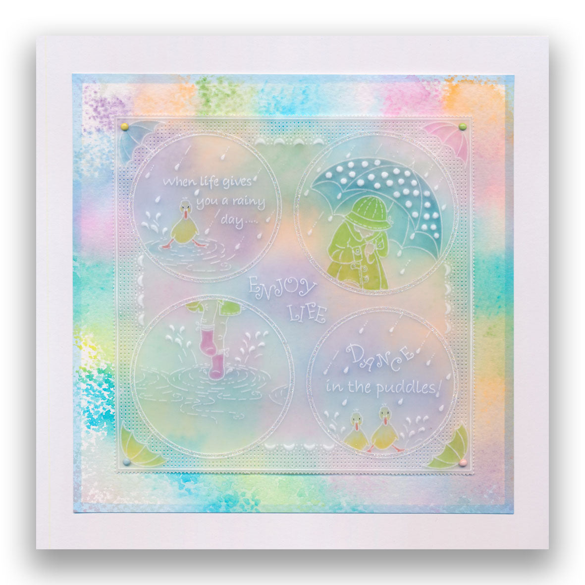 Linda's Children - Spring - Dance in the Puddles - A5 Square Groovi Plate
