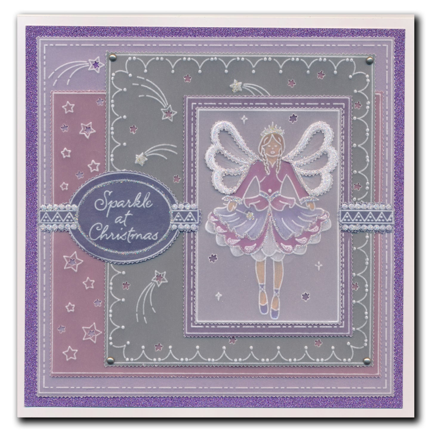 Linda's Sparkle at Christmas - Easy Layout A5 Square Groovi Plate (Set 1)