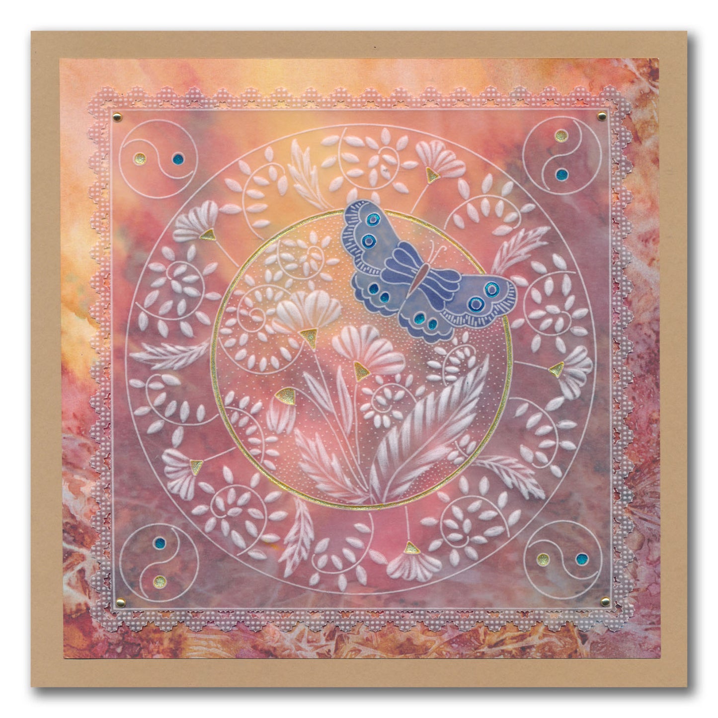 Barbara's SHAC Love - Japanese Flowers & Butterflies A5 Square Groovi Plate