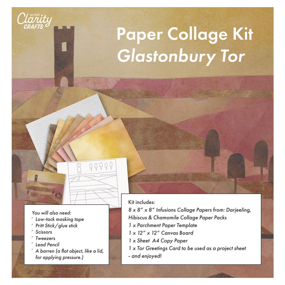 Online Workshop: Glastonbury Tor Paper Collage