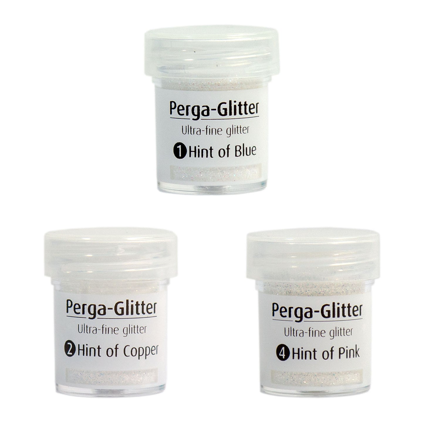 Pergamano Perga Glitter - Trio - Hint of Pink, Blue & Copper