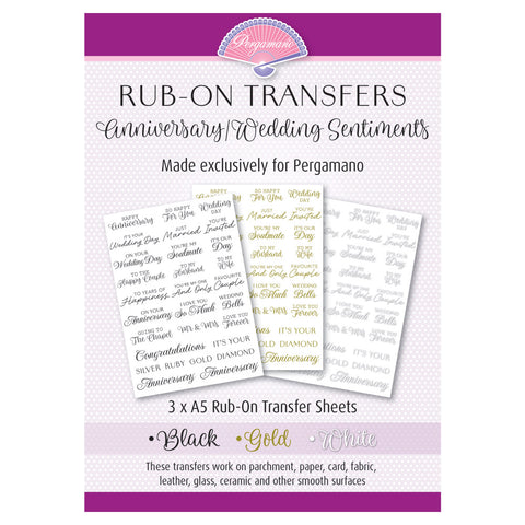 Rub-On Transfers - Anniversary/Wedding Sentiments